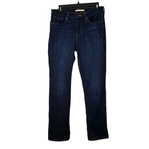 LEVI'S Classic Straight Jeans Size 6 Medium Dark Blue